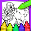 Desenhos de Anime Wolf Girl para Colorir