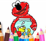 Livro de colorir: Elmo, novo amigo