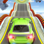 Acrobacias com carros em mega rampa