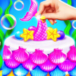Máquina de fazer bolos com glitter de sereia